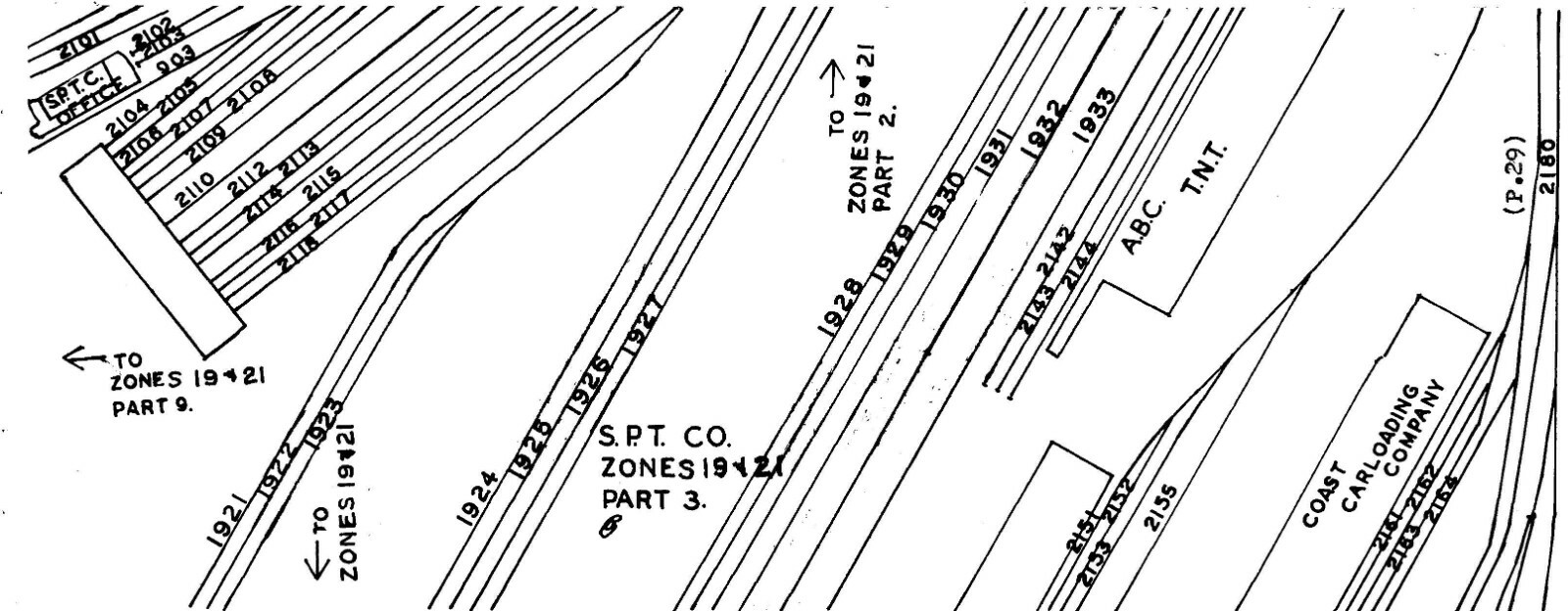 Southern Pacific RR 1981 Taylor Yard & Shops Zones 19 to 24 PDF Pages on DVD