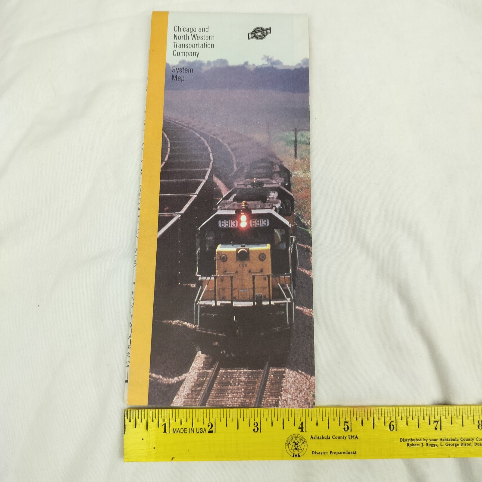 CHICAGO AND NORTHWESTERN TRANSPORTATION COMPANY SYSTEM MAP 1985 Railroad