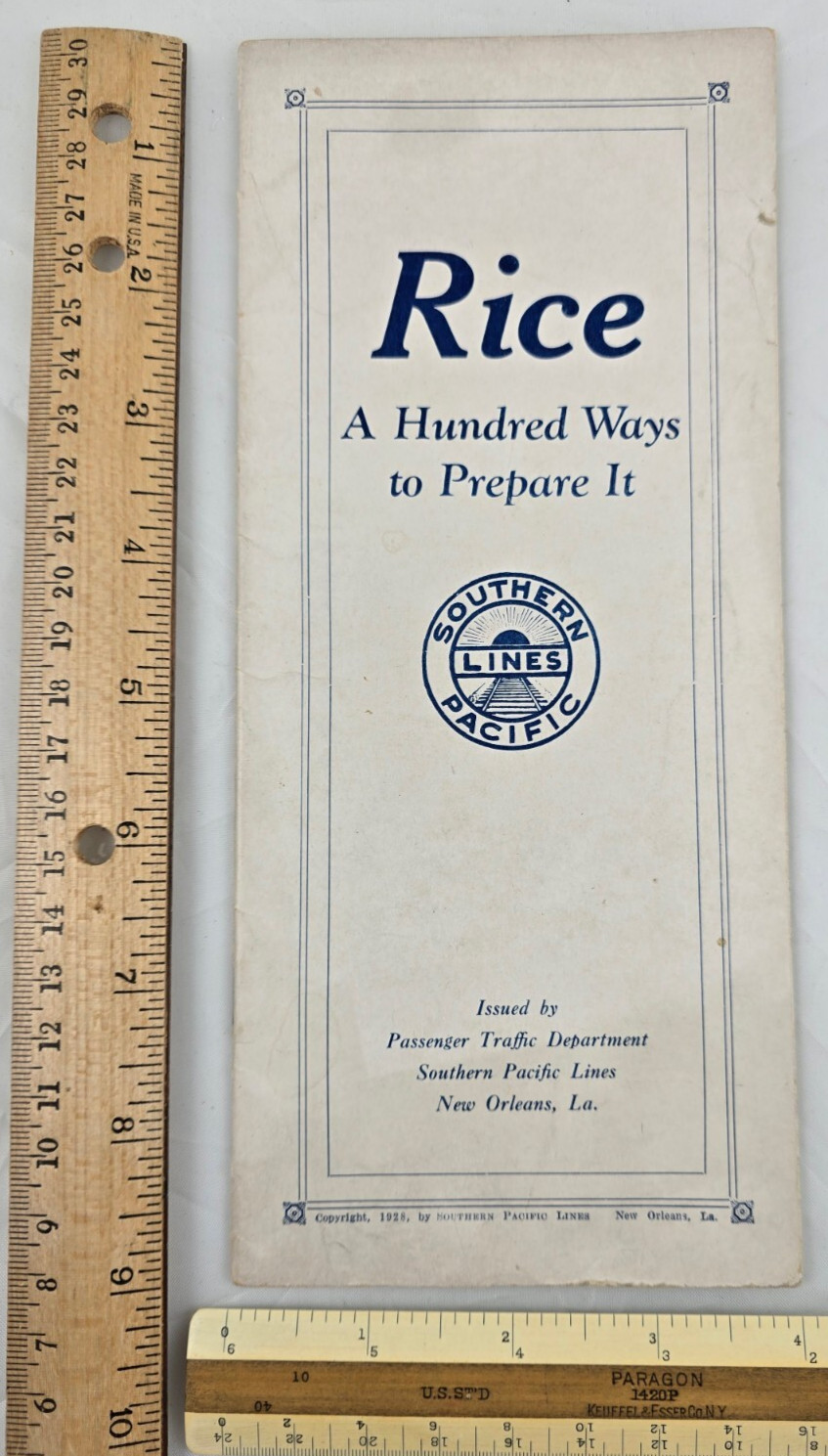 1928 Southern Pacific “Rice: A Hundred Ways to Prepare It” ~Map of connections~