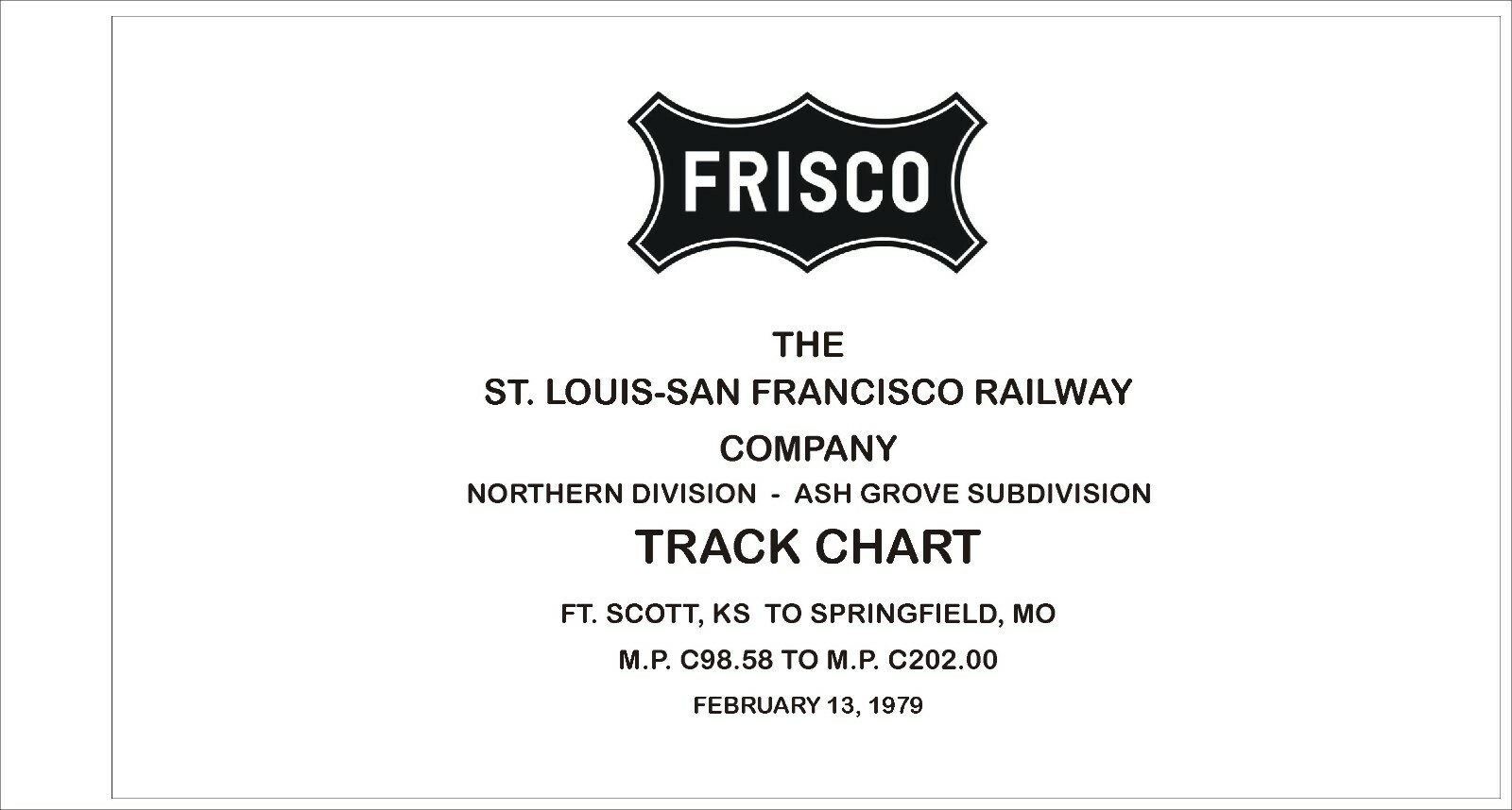 St Louis San Francisico 1979 Northern Division KC Sub Track Chart Pages on DVD