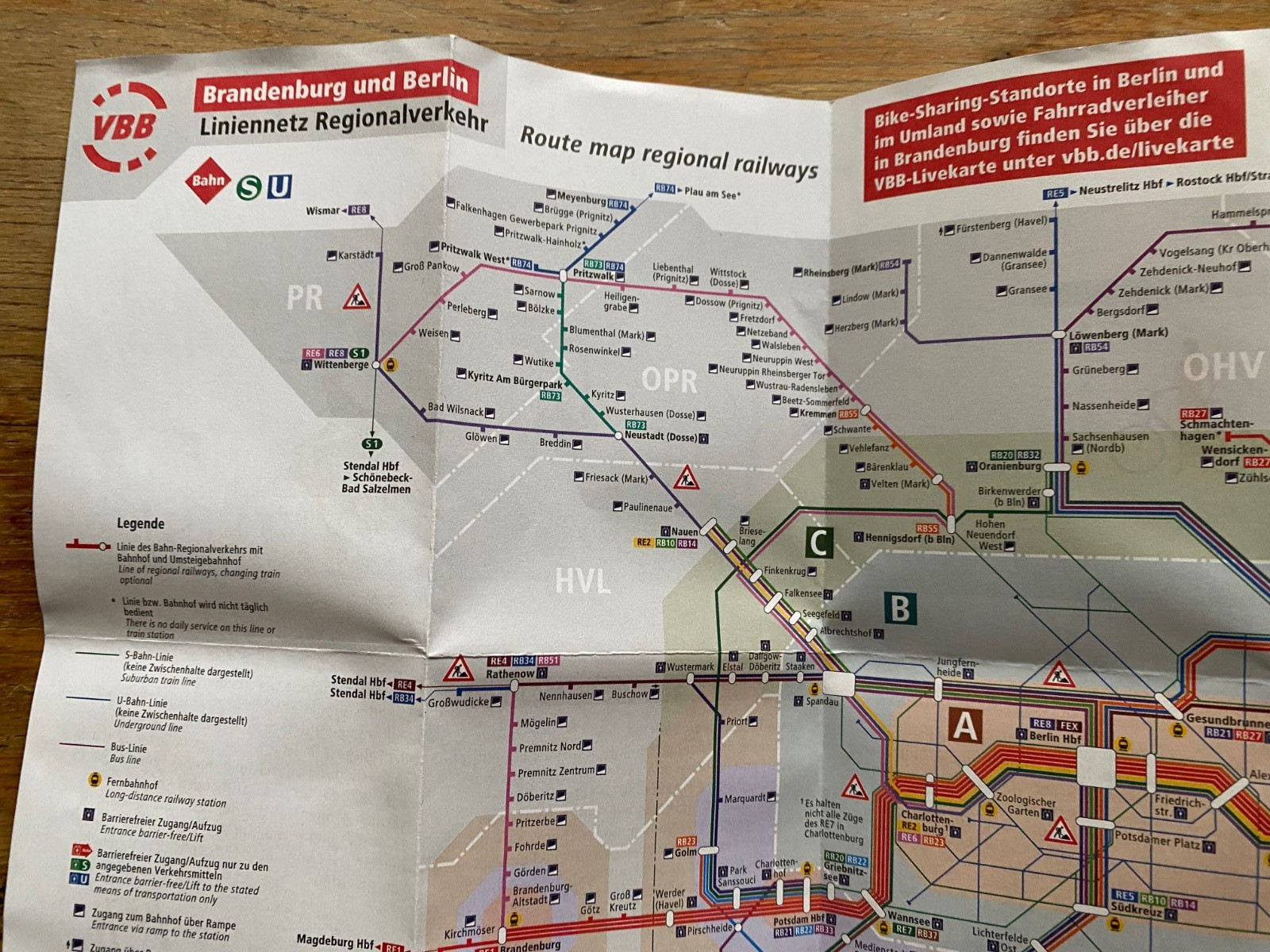 VBB Brandenburg Berlin Liniennetz Regionalverkehr Route Map Regional Trains 2025