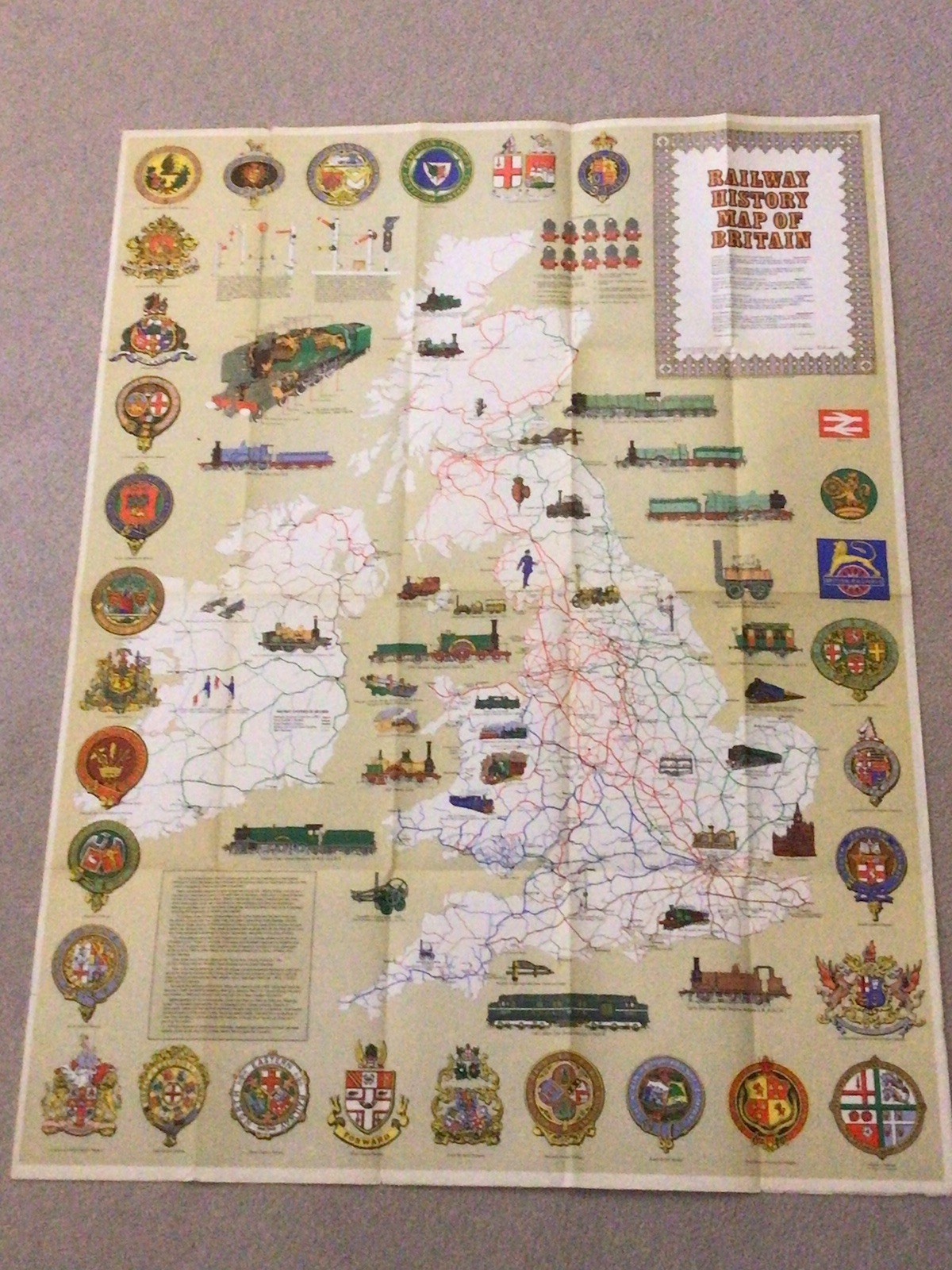 Bartholomew’s Railway History Map Of Britain – 1970’s