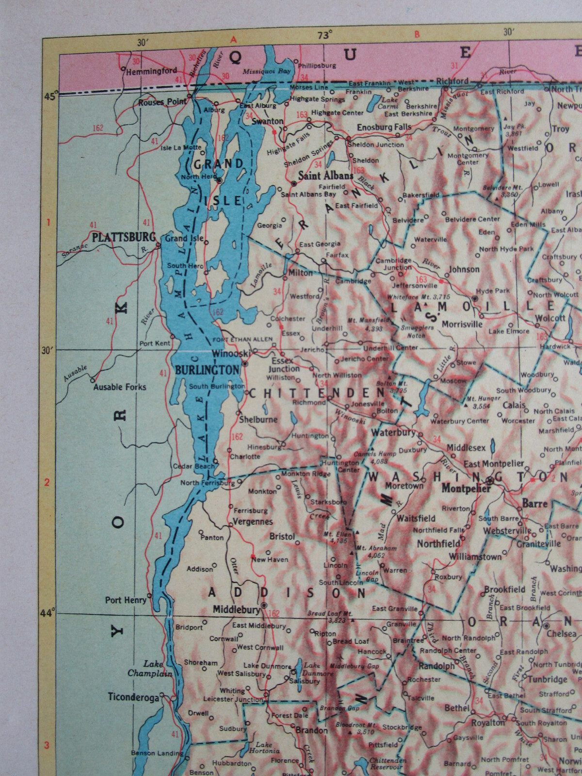 VA VT 1953 VIRGINIA RAILROAD Map WINCHESTER WEST’N RR or VERMONT, LAMOILLE CO RR