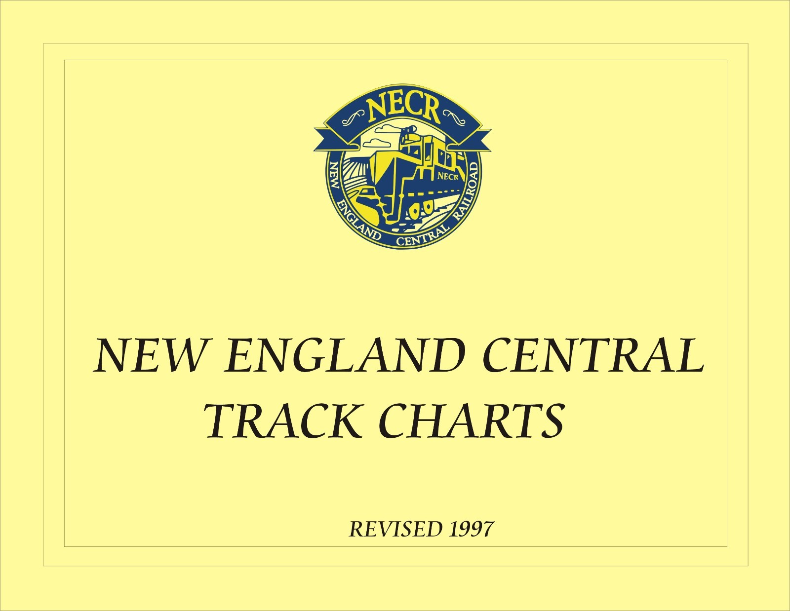 New England Central Railroad 1997 Track Chart PDF Pages on DVD