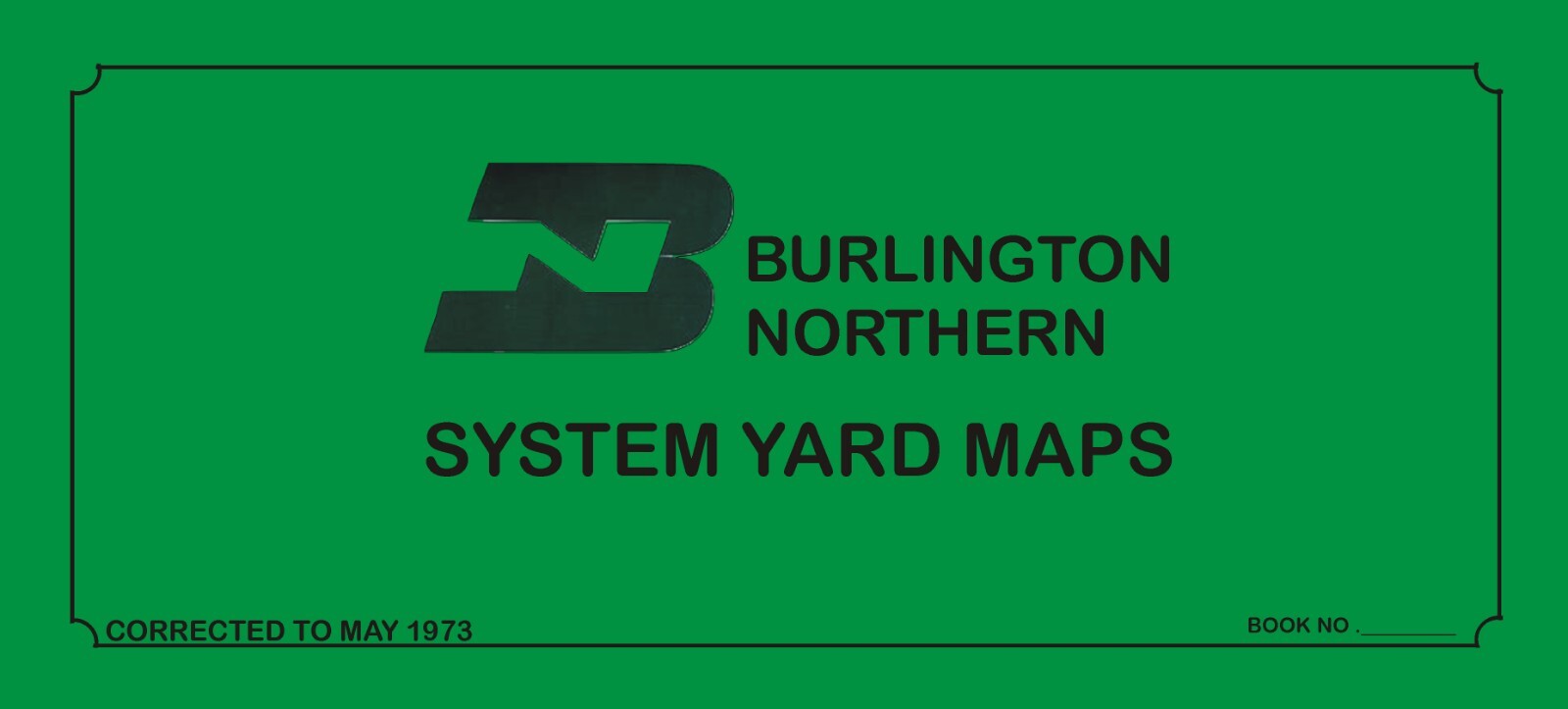 Burlington Northern 1973 Yard Diagrams – PDF Pages on DVD