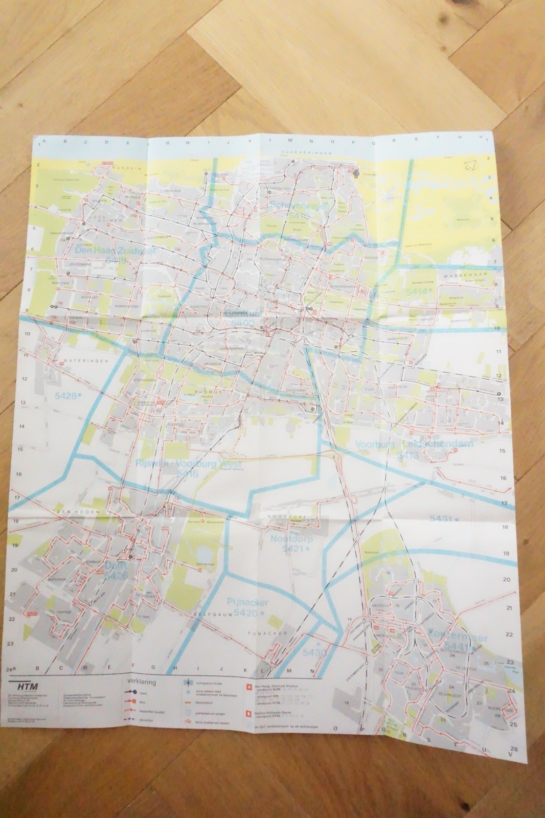 1987 1988 1989 1992 1995 HTM Netherlands Railway Bus Tram Route Map x5