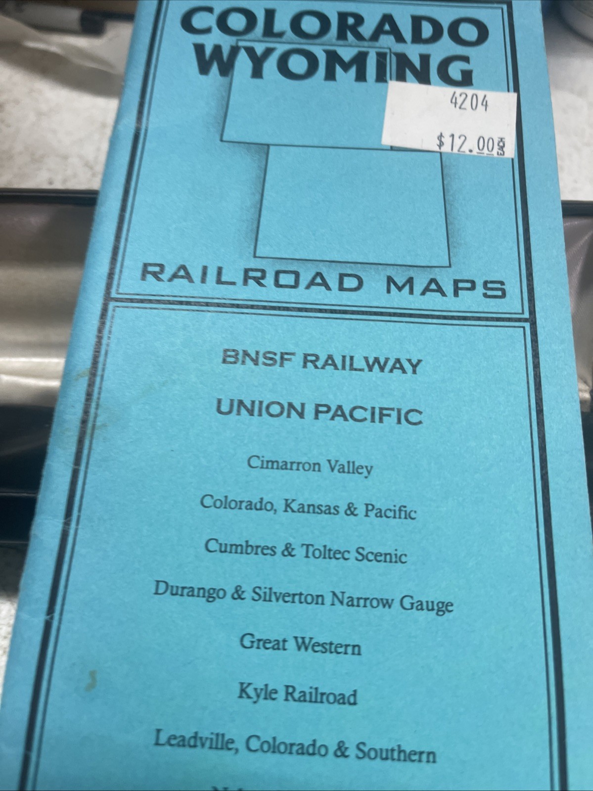 RARE Colorado Wyoming RAILROAD MAPS BNSF UNION PACIFIC