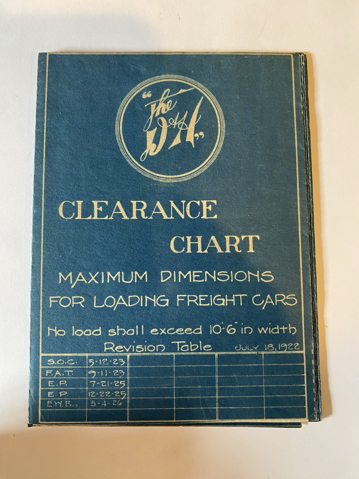 Delaware & Hudson Railroad System Clearance Chart