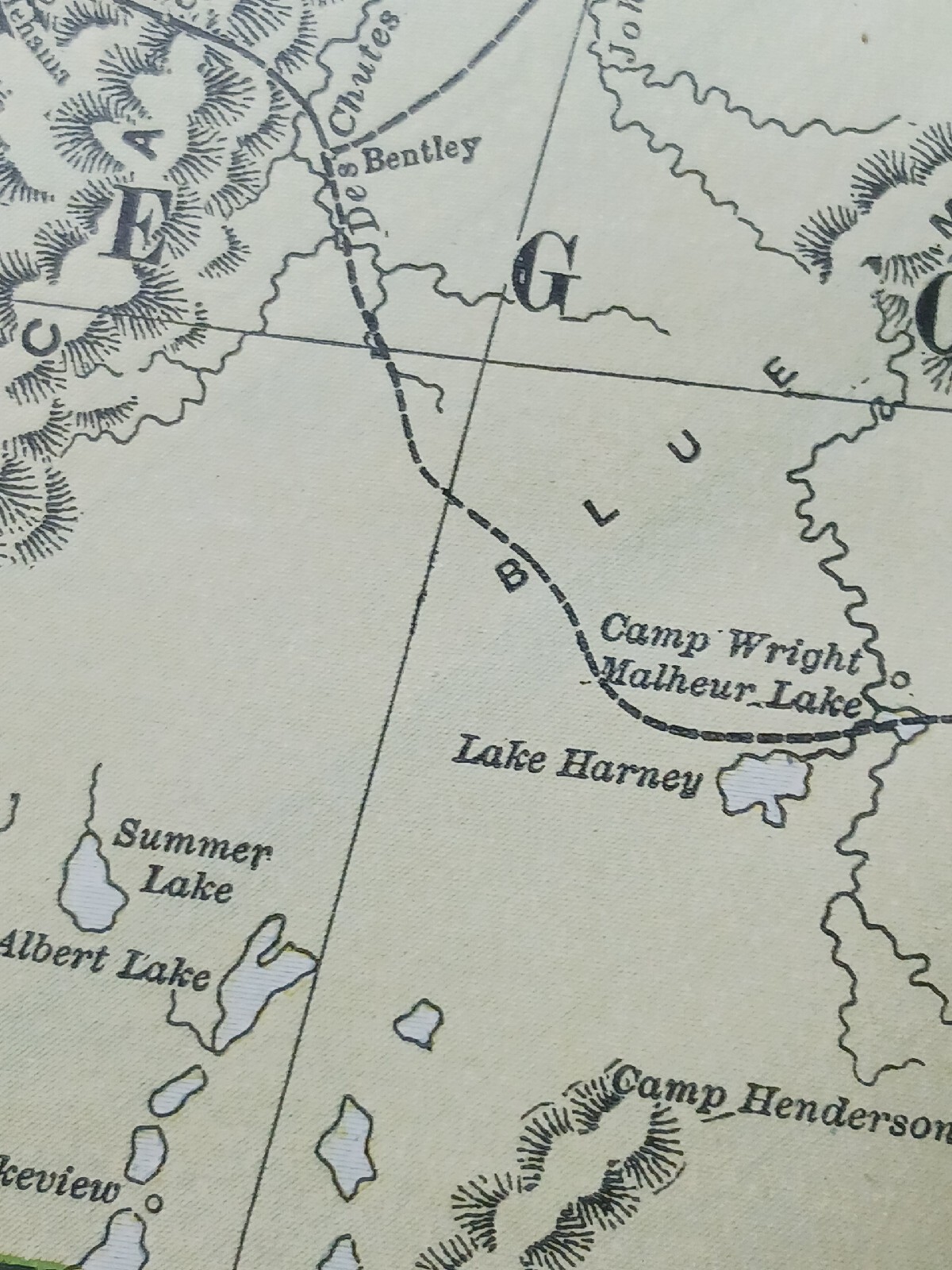 ☆1898 ORIGINAL Railroad Map IDAHO WASHINGTON OREGON All Train Routes 11″x9″