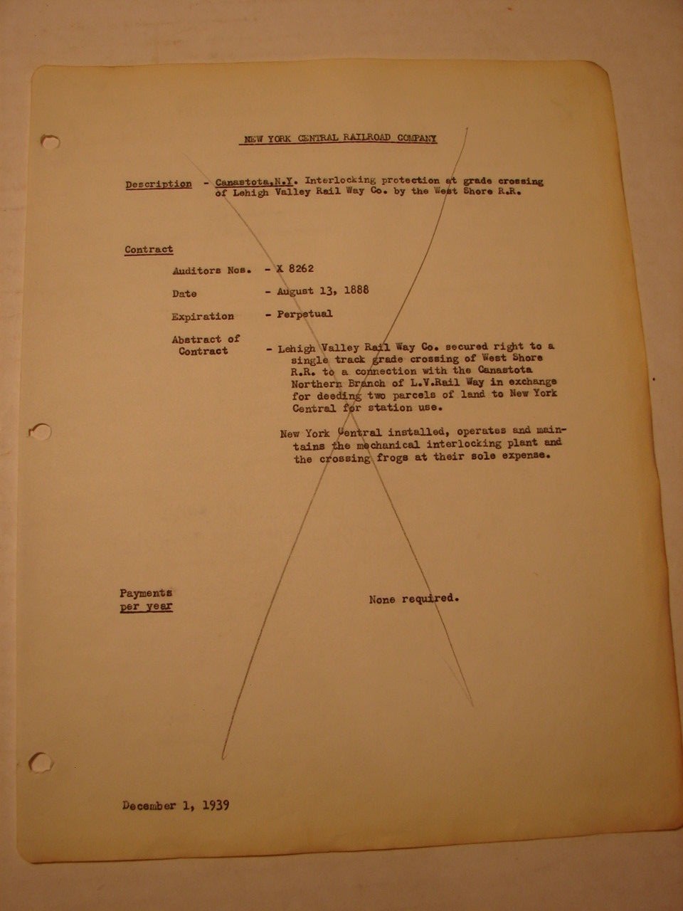 LVRR – Joint Facilities NYCRR Peterboro St., Canastota, NY 1939