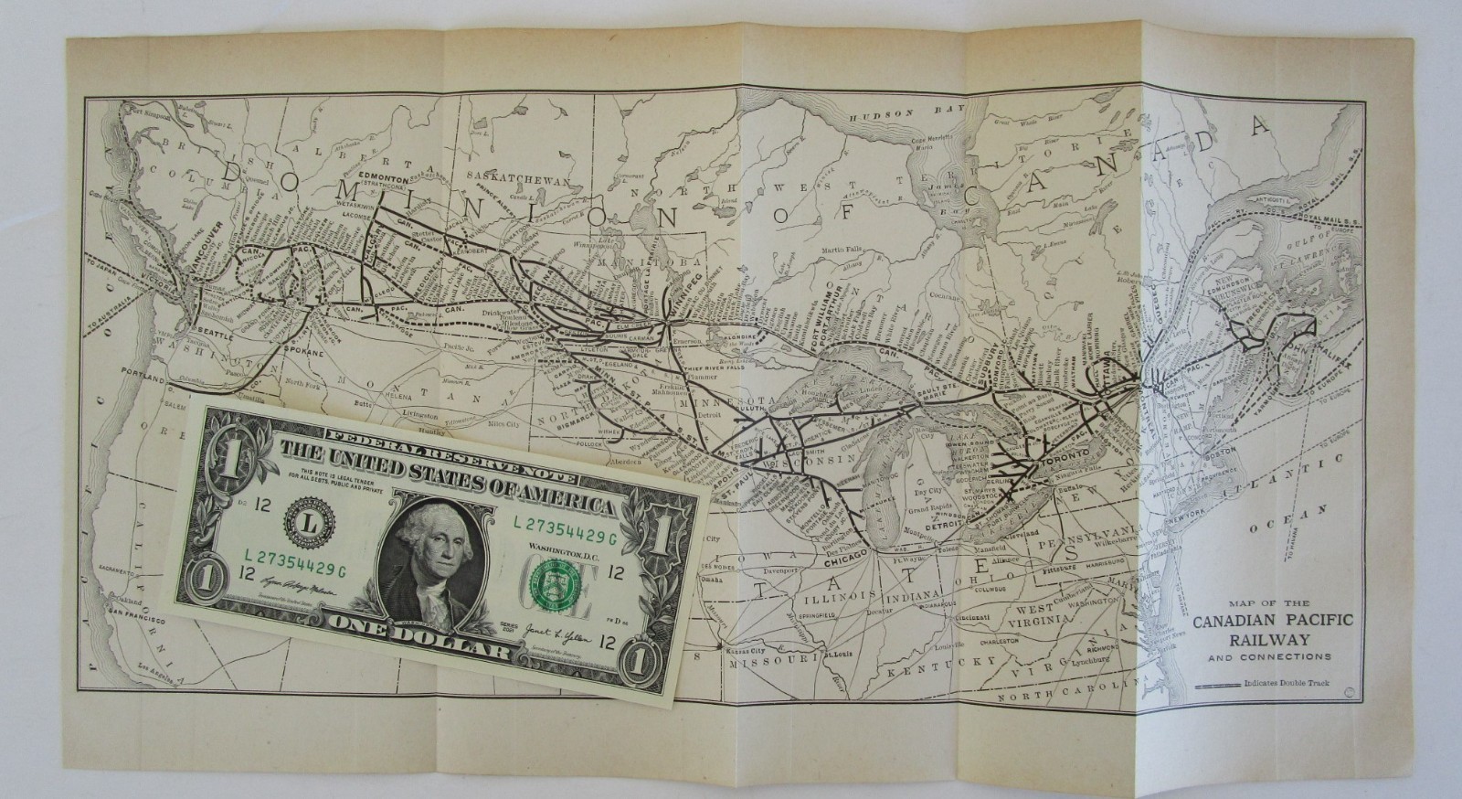 CP CANADIAN PACIFIC RAILWAY SYSTEM Map from 1911 Poor’s Manual.