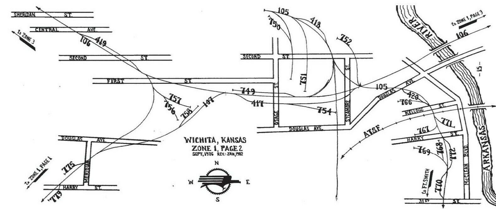Missouri Pacific 1982 Wichita,KS Kansas Div ZTS Include (OK&KT) PDF Pages on DVD