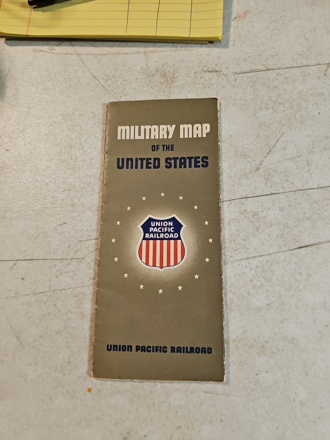 Union Pacific RR Miltary Map of the US 1952 Vintage Road Map