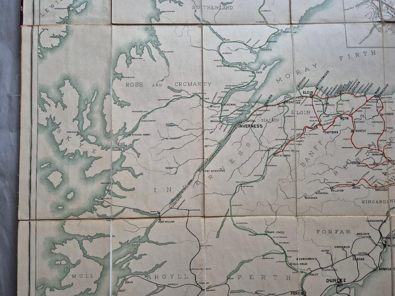 The Great North of Scotland Railway Bill 1897 Large Folding Map Original Scarce