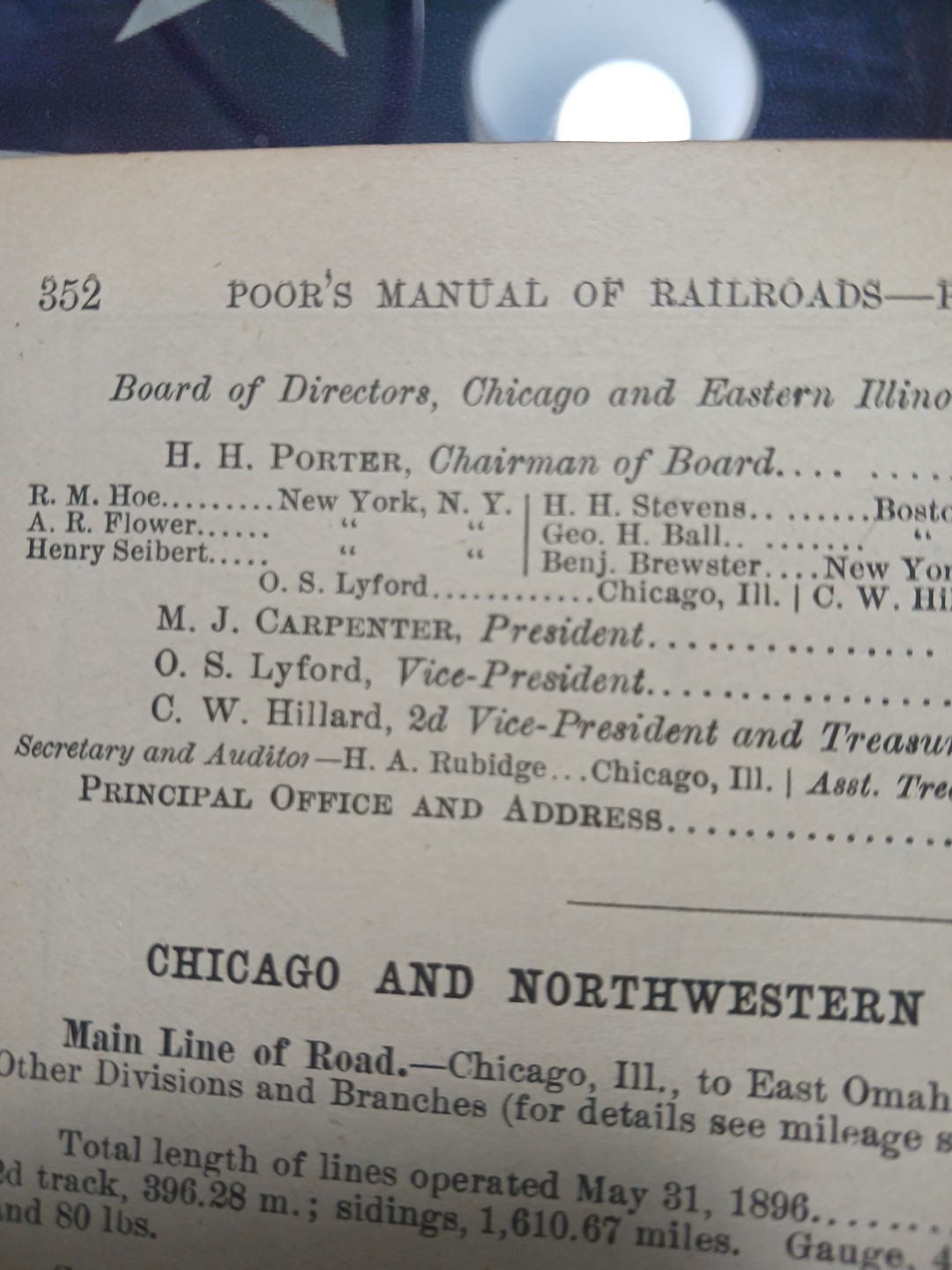 1897 Train Route Map + Report CHICAGO & EASTERN ILLINOIS RAILROAD Coal Fields
