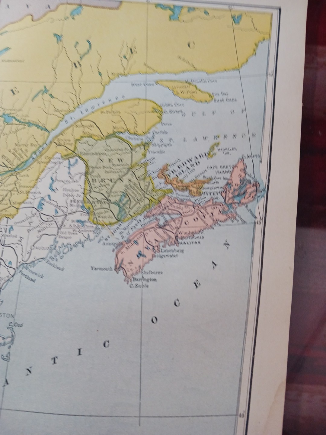 1905 Train Route Map Canada East Section all Railroad Lines Quebec Ontario 11×9″