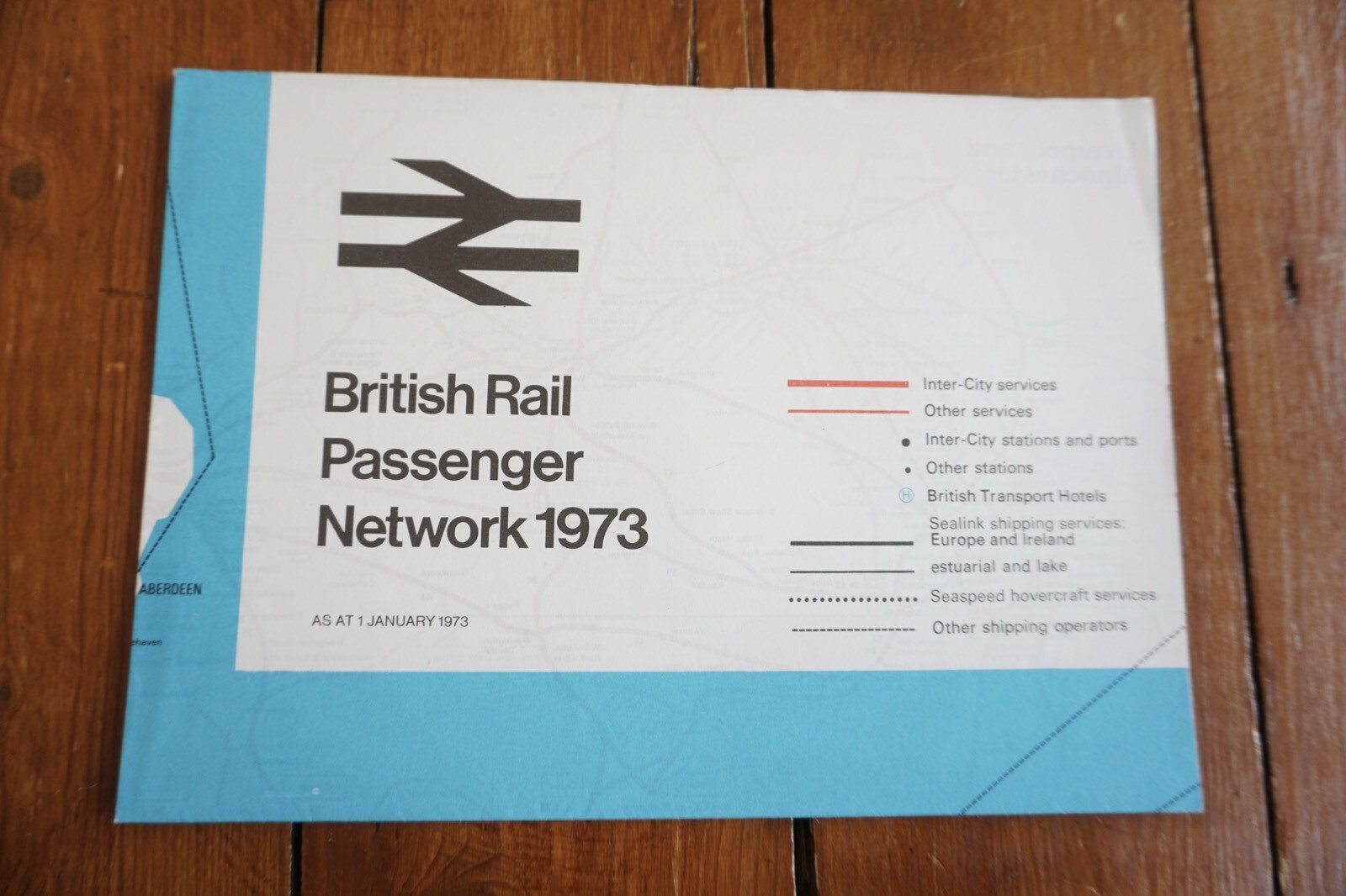 Jan 1973 British Rail Passenger Network Railway Map London Midland VGC