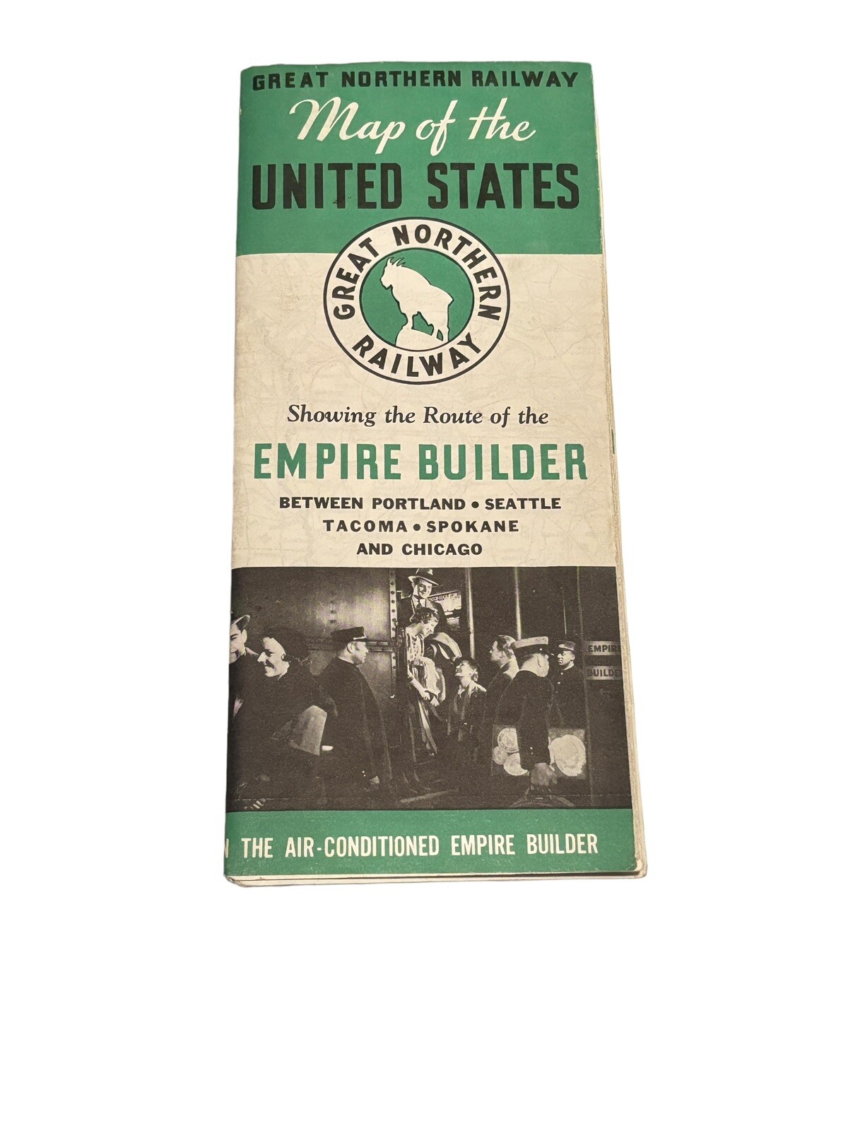 GN Rwy Great Northern Railway Empire Builder Route Map of US 1939 E-11-39