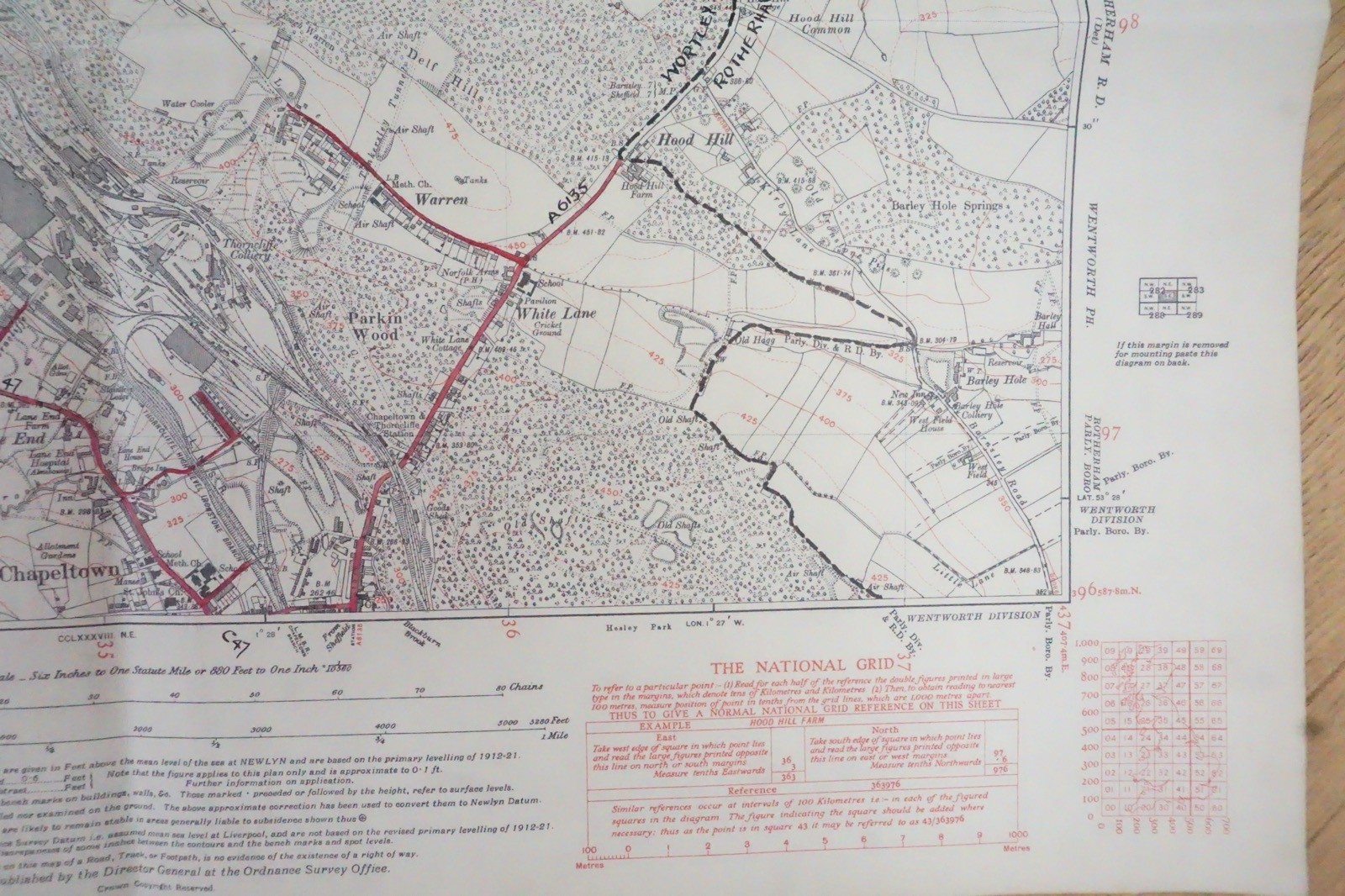 1938 Tankersley Chappletown Yorkshire LMS Railway OS Linen Map Ref 59 *