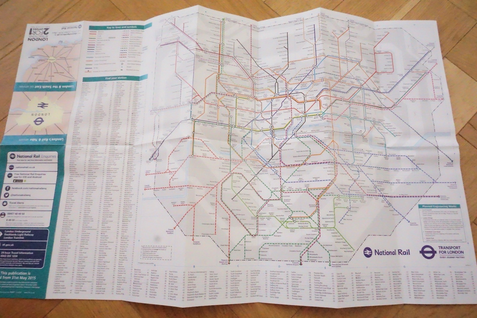 2012 2015 2017 London Connections Railway & Underground Tube Map x3