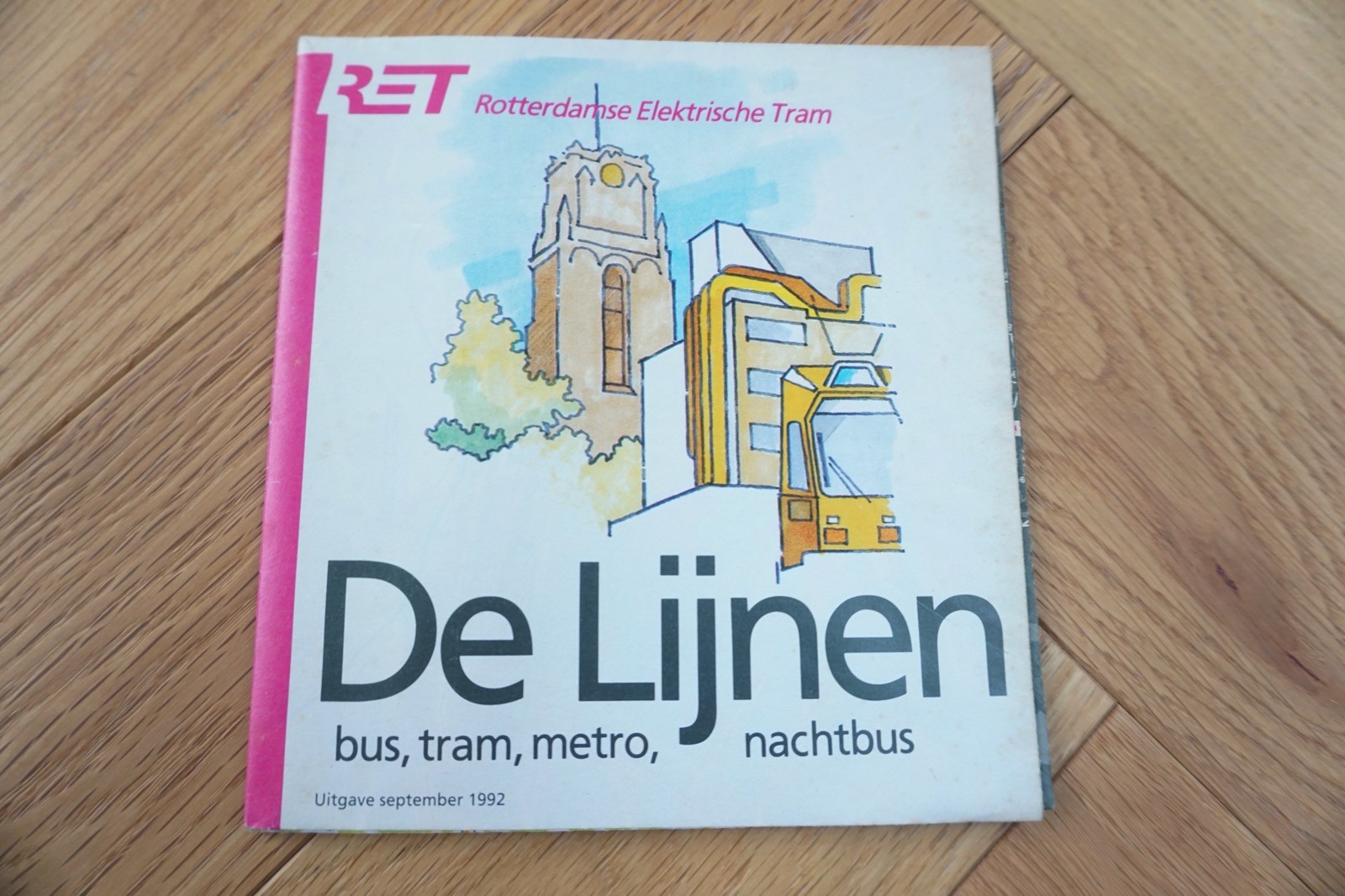 1992 RET Holland Netherlands Bus Tram Railway Route Map