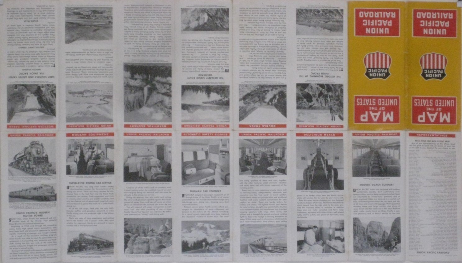 1949 UNION PACIFIC RAILROAD United States System Map Connections Photos History