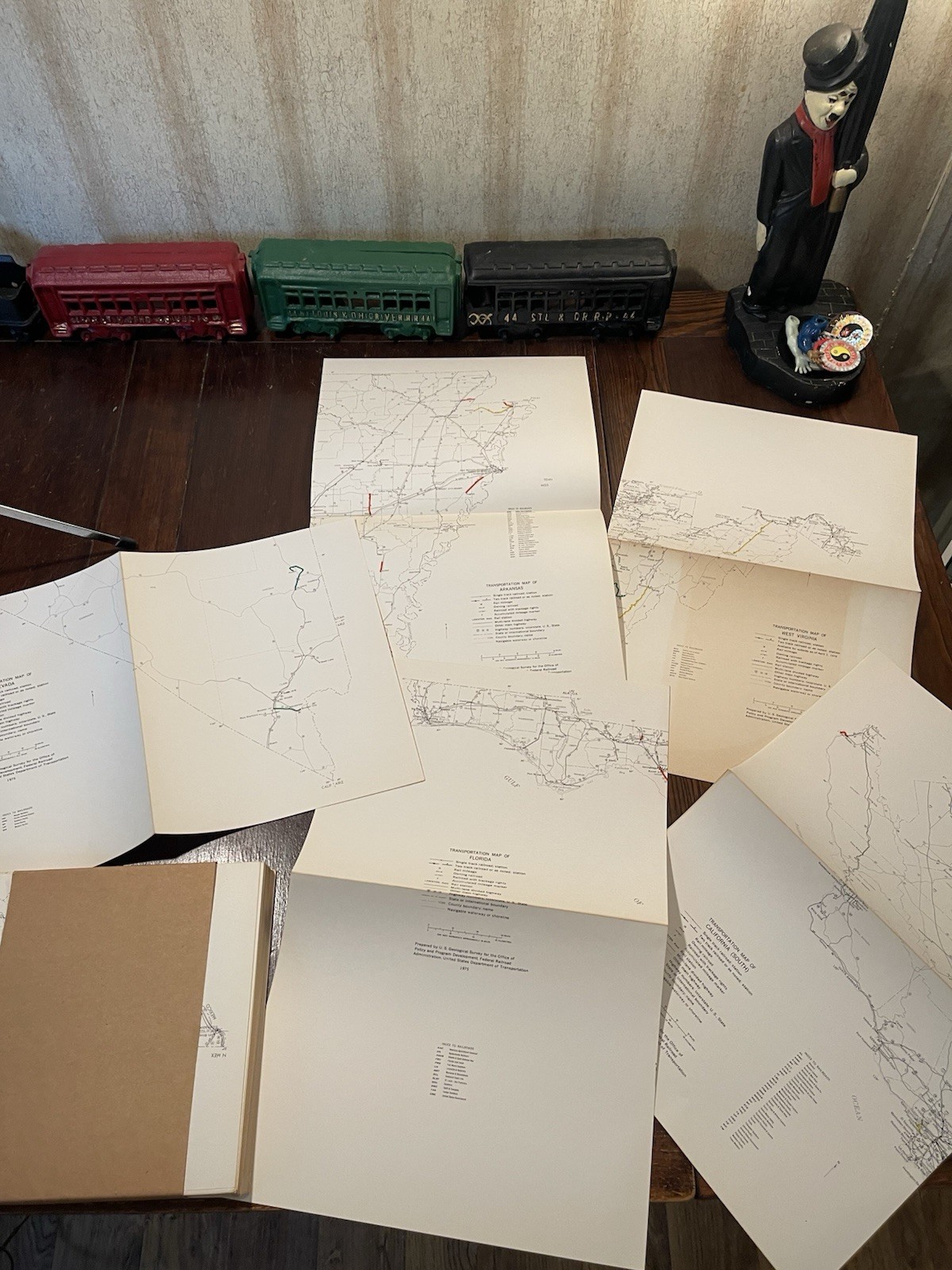Vintage Lot Of Transportation Maps Railroad Etc 1975 USDOT HTF RARE 42 States