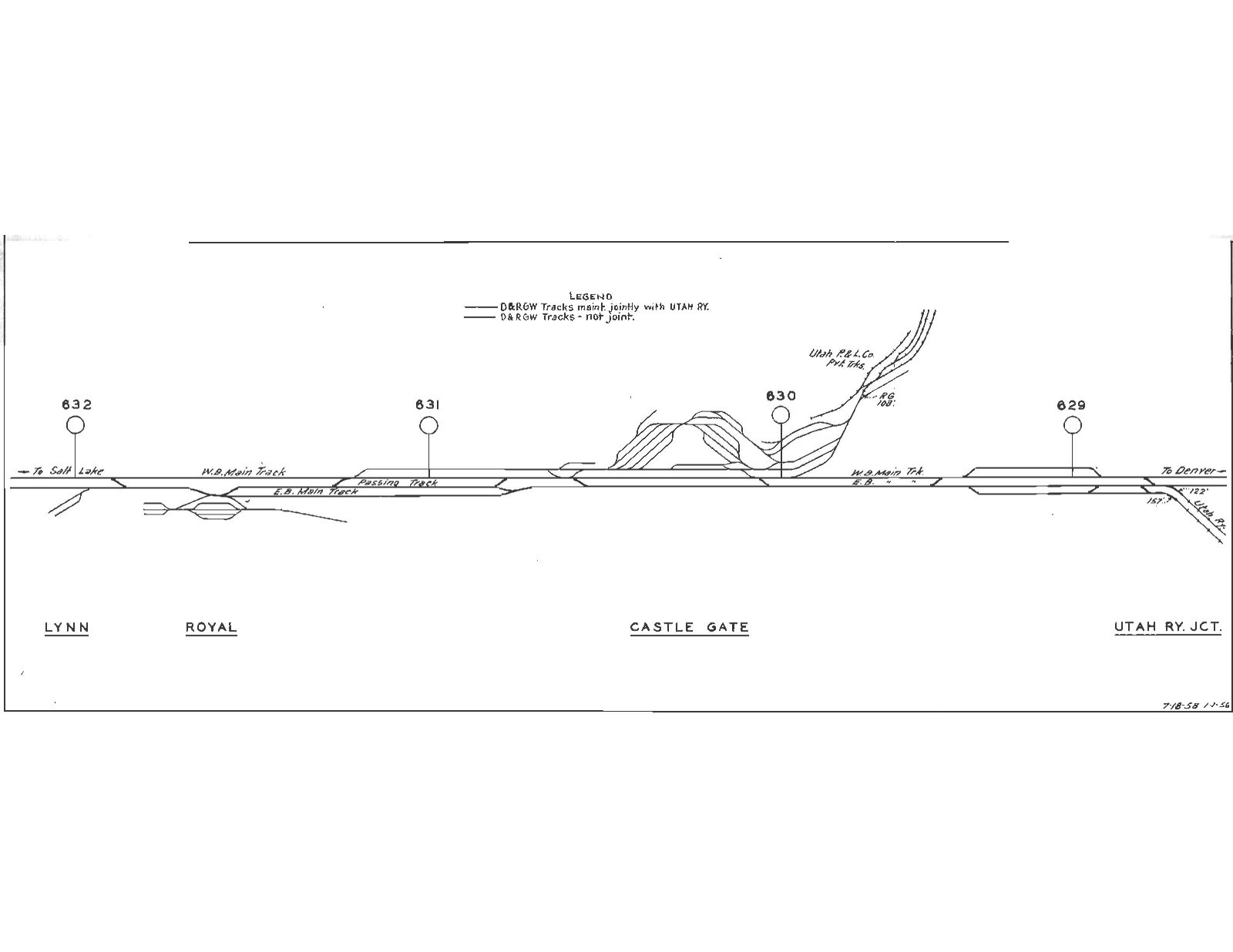 Denver & Rio Grande Western – West Area Track & Siding Drawing PDF Pages on DVD