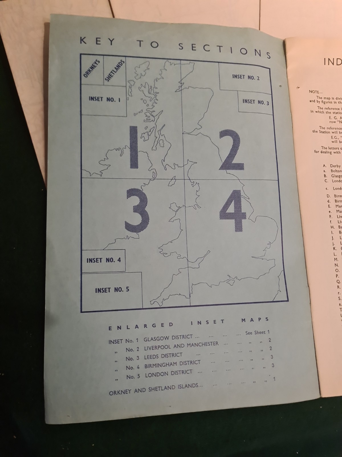 1939 List of Stations & Map (x4) of the LMS Londond Midland Scotland