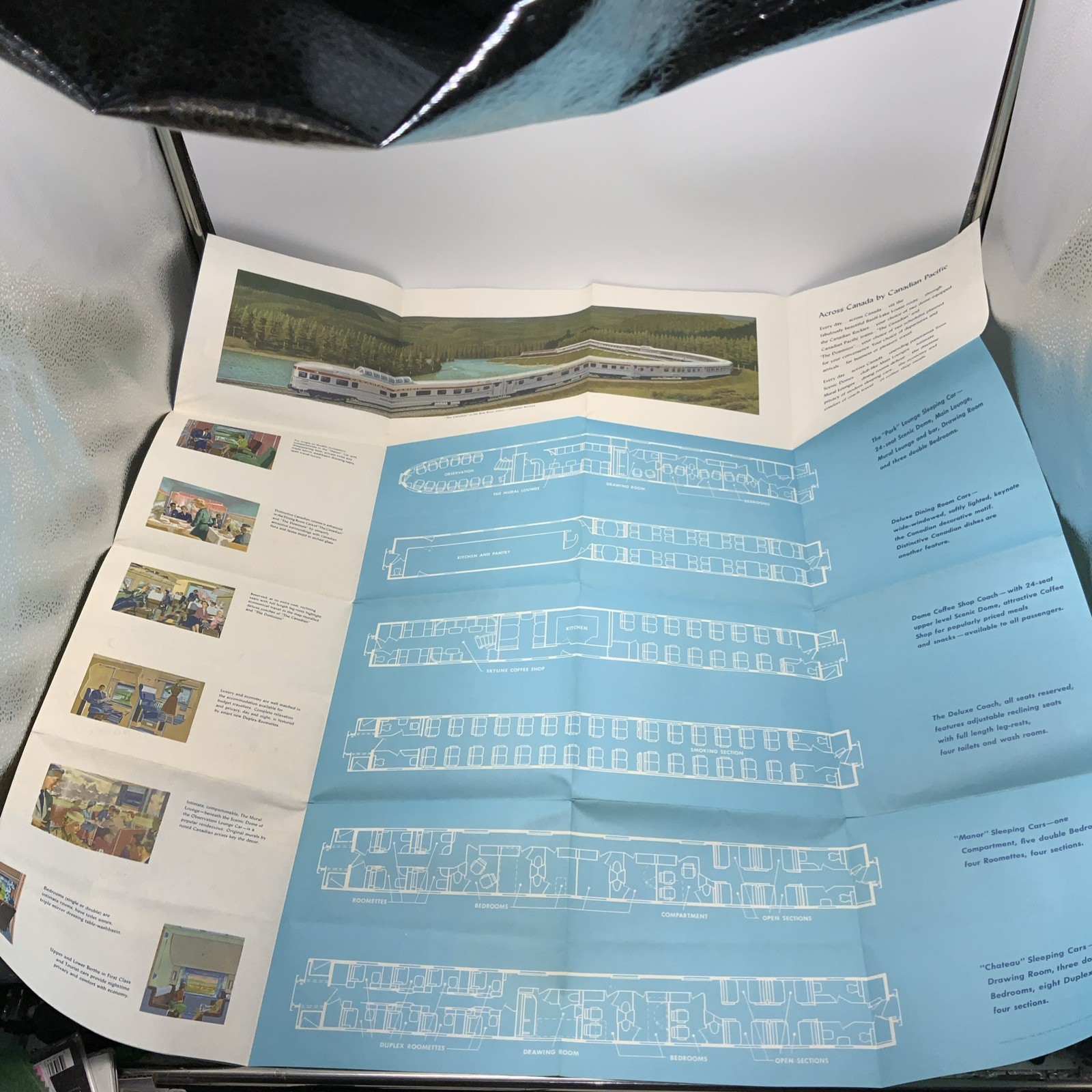 CANADIAN PACIFIC – LARGE POSTER TYPE FOLDOUT ALL SERVICES MAP – 40”x 31”