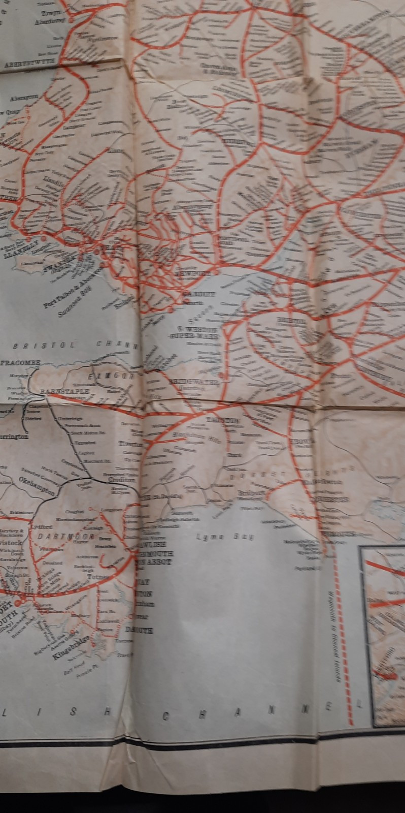 1920s Great Western Railway Map GWR