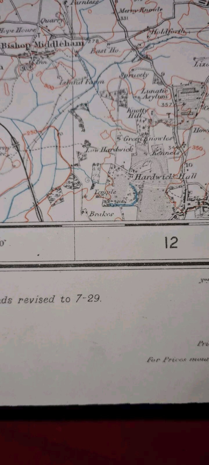Newcastle 1929 NERMap Railway Parcels delivered Handwritten Map Whitley Bay +