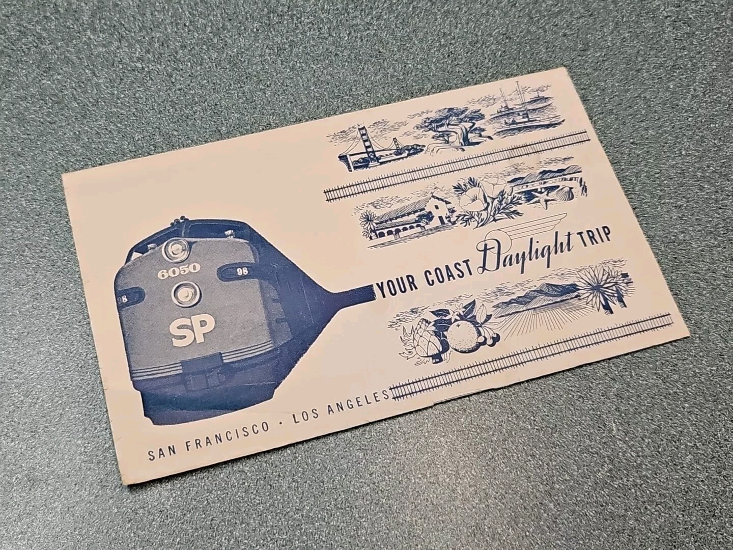 Southern Pacific Railroad Daylight Trip Map