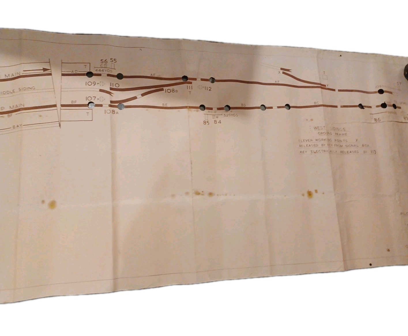 Railwayana B R(W) Western Super Mare Copy (Offical) Signal Box Diagram 280cm…