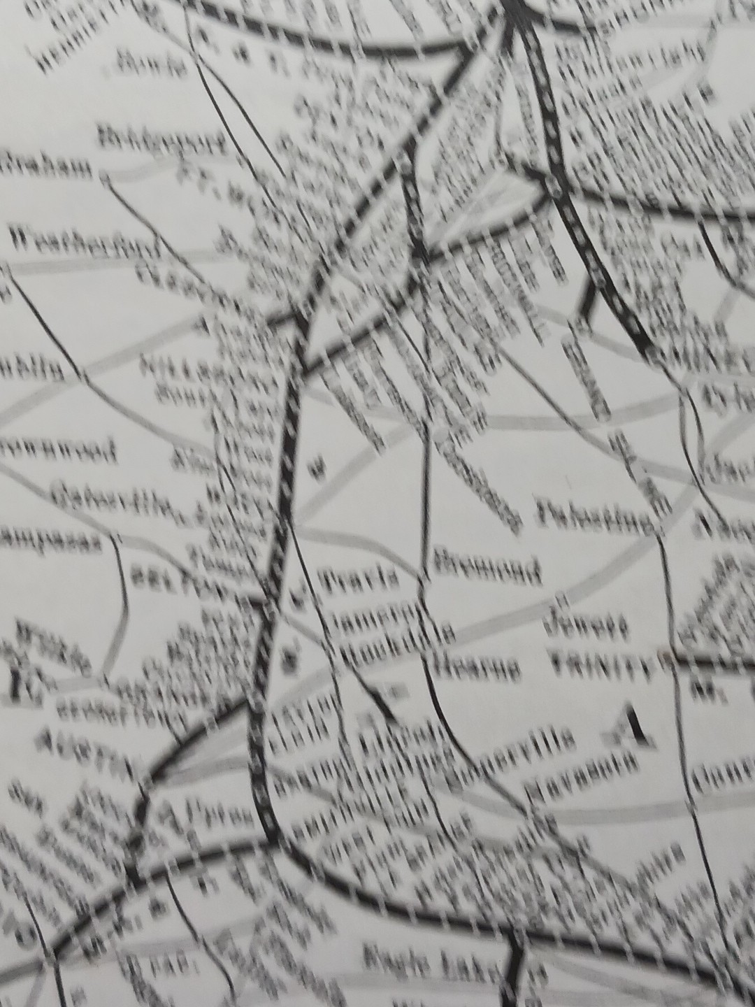 ~1904 Train Route Map MISSOURI KANSAS & TEXAS RAILWAY Vintage Railroad MK&T line