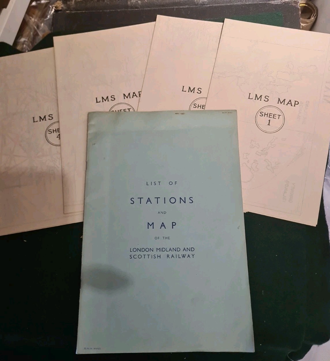 1939 List of Stations & Map (x4) of the LMS Londond Midland Scotland