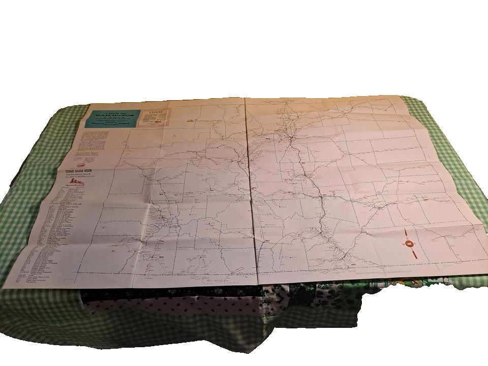 A detailed map railroads in the state of Colorado vintage 1975