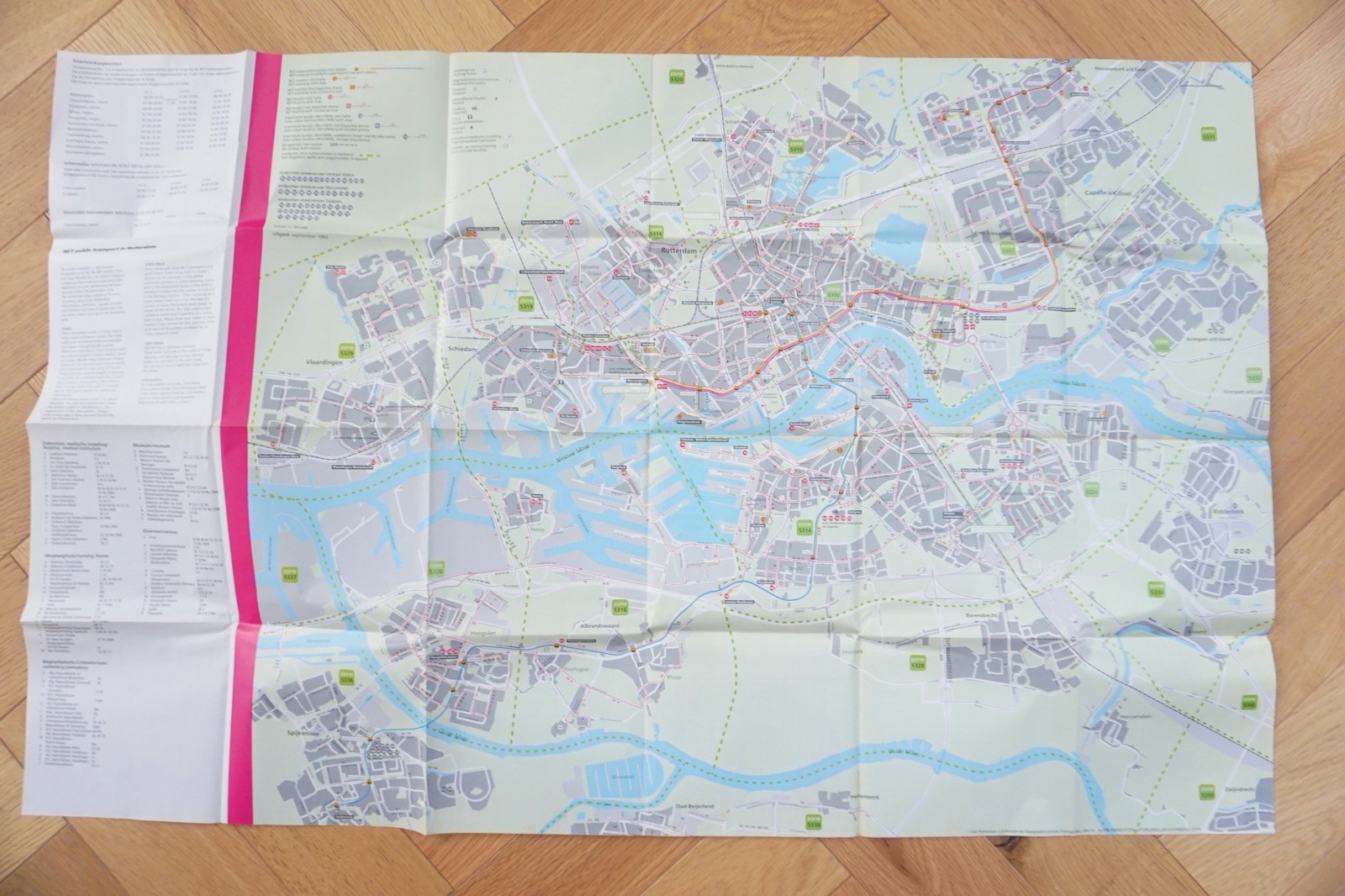 1992 RET Holland Netherlands Bus Tram Railway Route Map