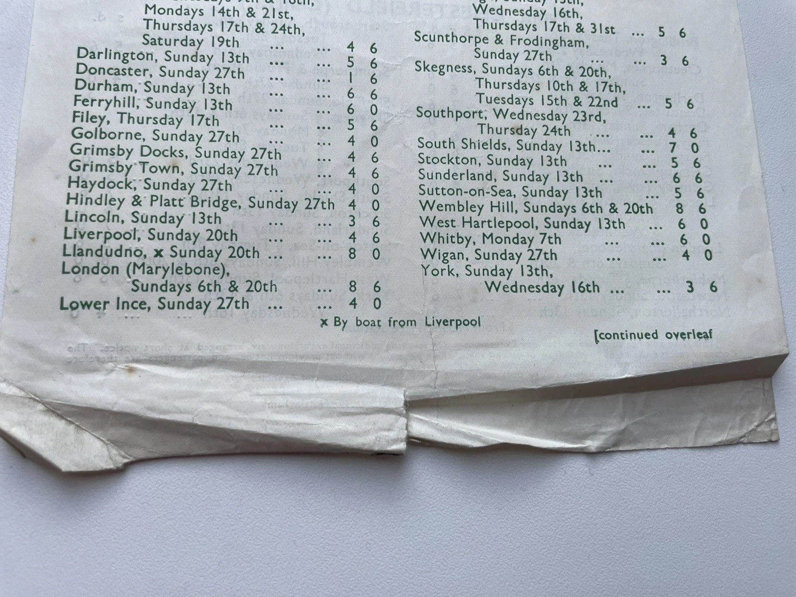 2 x 1930s LNER train timetables for Chesterfield, Sheffield, Barnsley