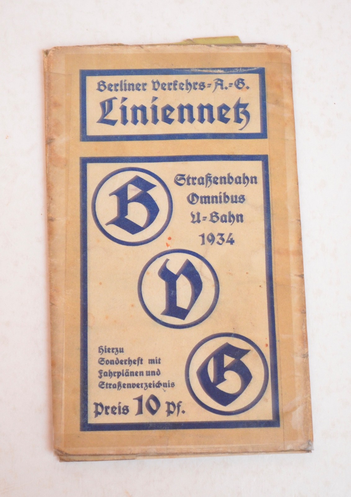 Railway Transport Map Germany Berlin Strassenbhan Omnibus UBahn 1934