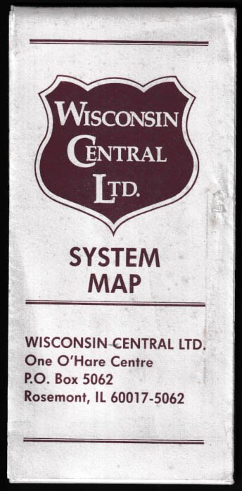 Wisconsin Central Limited Railroad System Map 1990