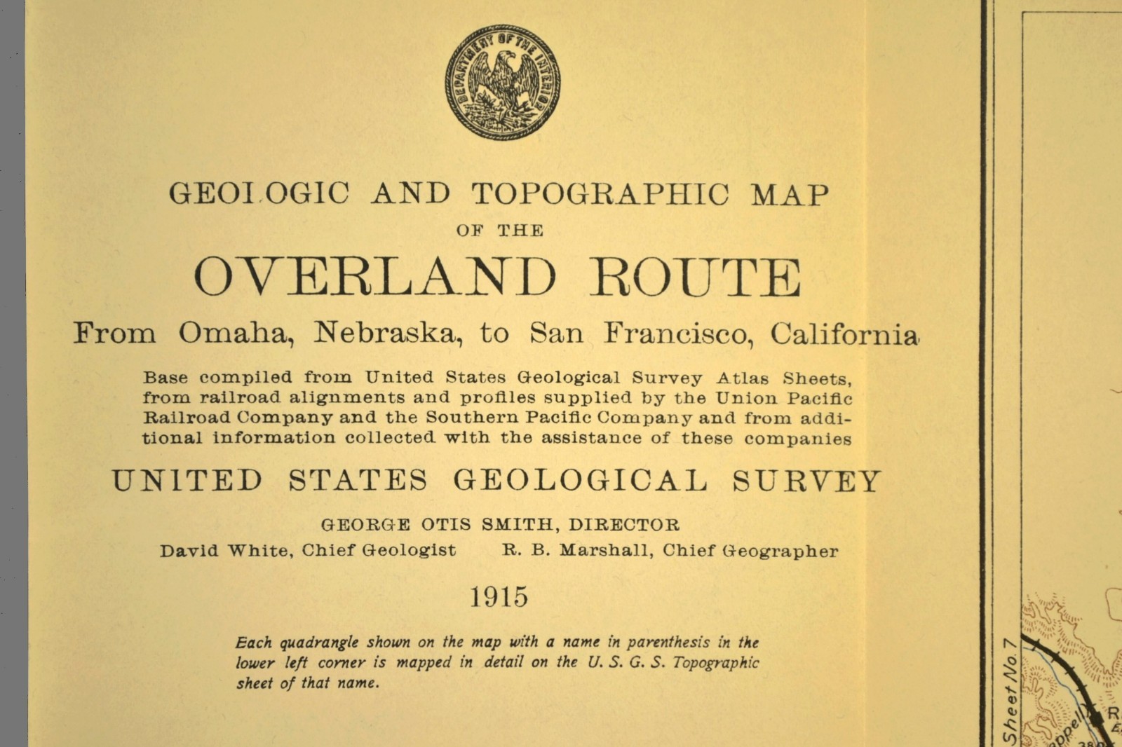 1915 Antique Union Pacific Railroad Map Ogallala Nebraska Brule NE Julesburg CO