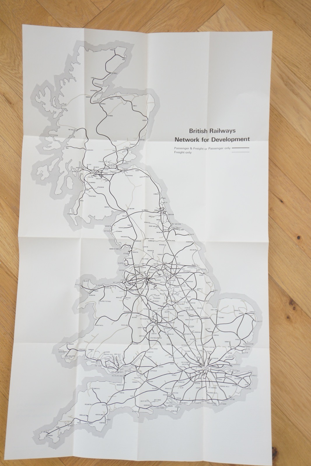 1967 British Rail Network for Development Railway Map