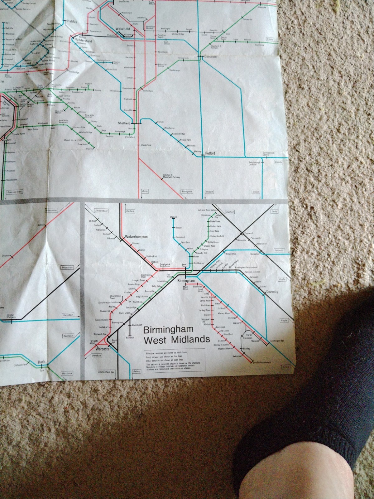 British Rail Passenger Network Map 1979-1980