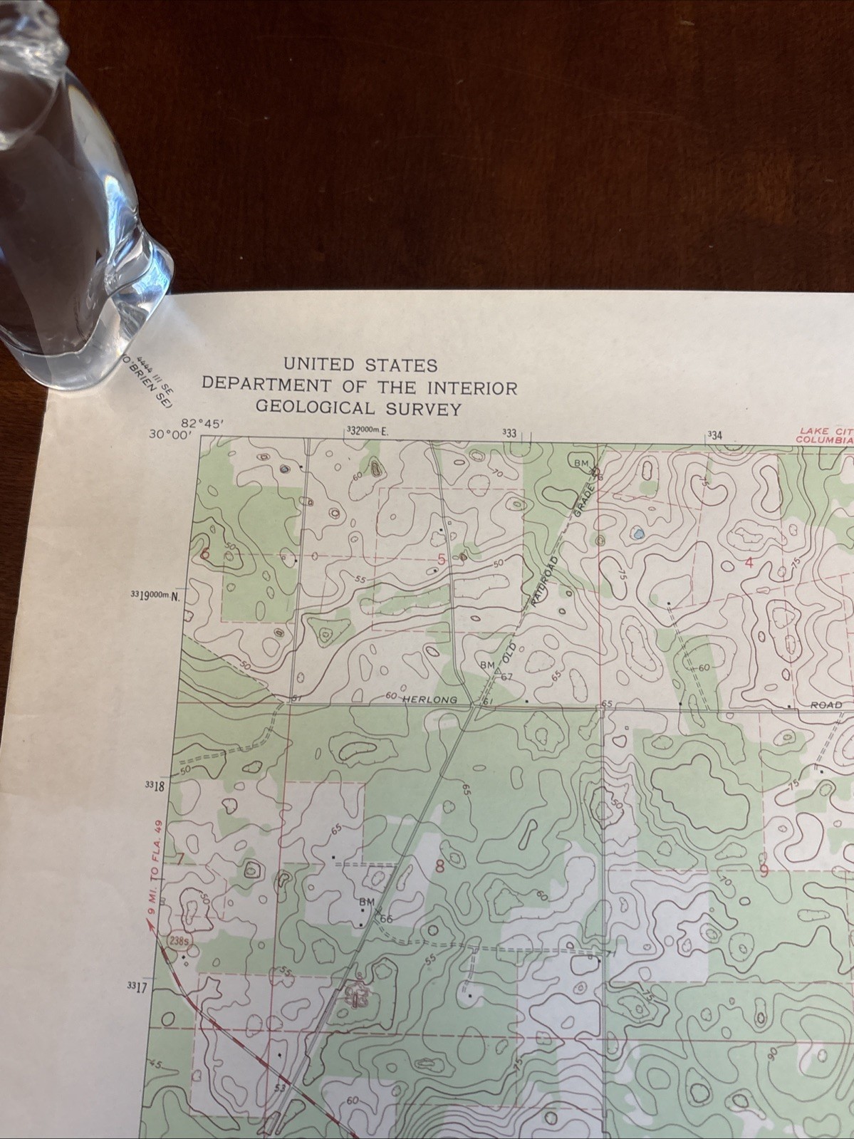 Vintage 1969 Fort White Florida US Geological Survey Map Seaboard Railway