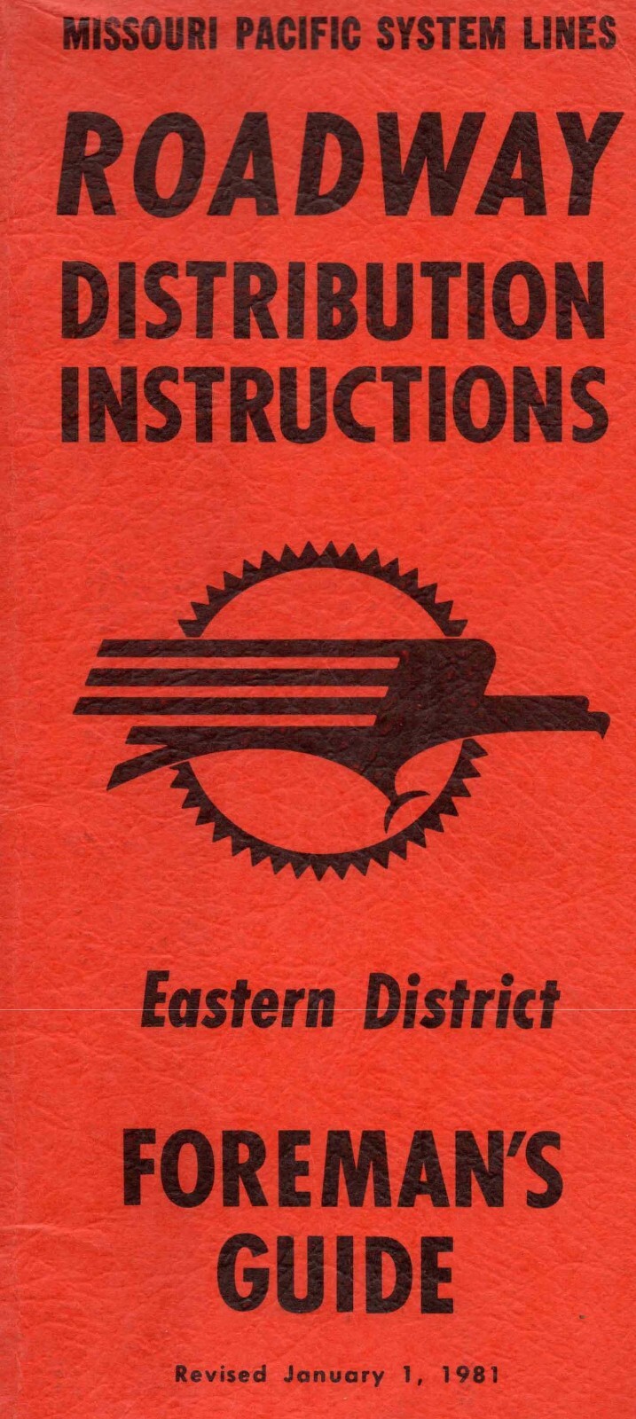Missouri Pacific 1981 Eastern District Roadway Foreman’s Guide PDF Pages on DVD