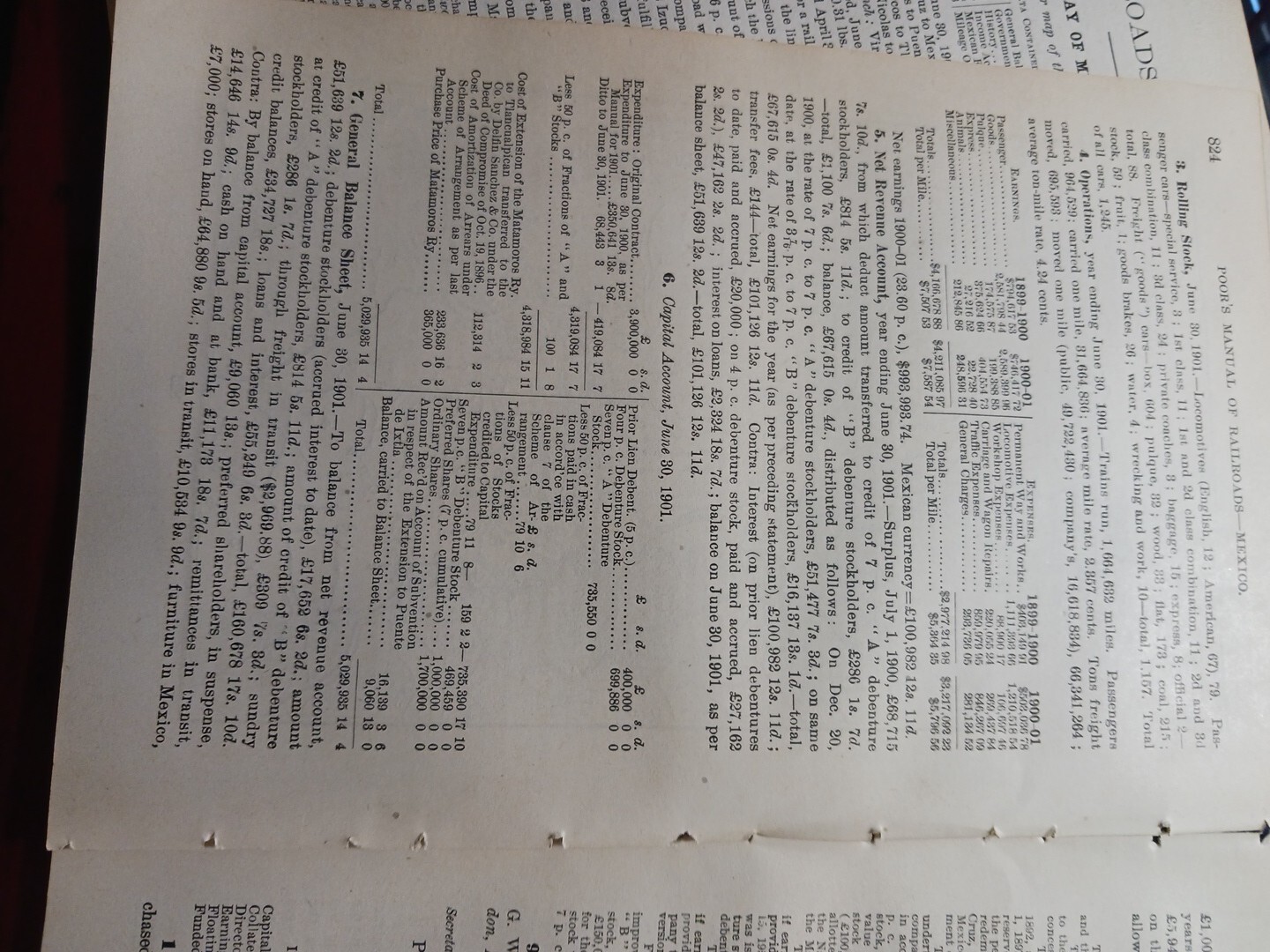 1902 Train Route Map + Report INTEROCEANIC RAILWAY OF MEXICO Vera Cruz Railroad