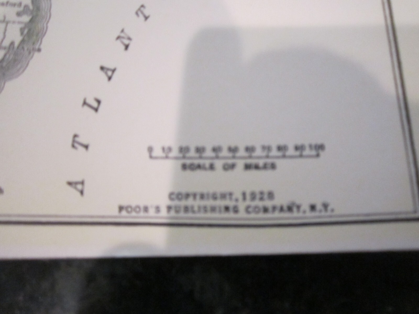 1928 MAP OF NEW YORK CENTRAL LINES RAILWAY – 17″ X 11″ – HEAVY STOCK PAPER