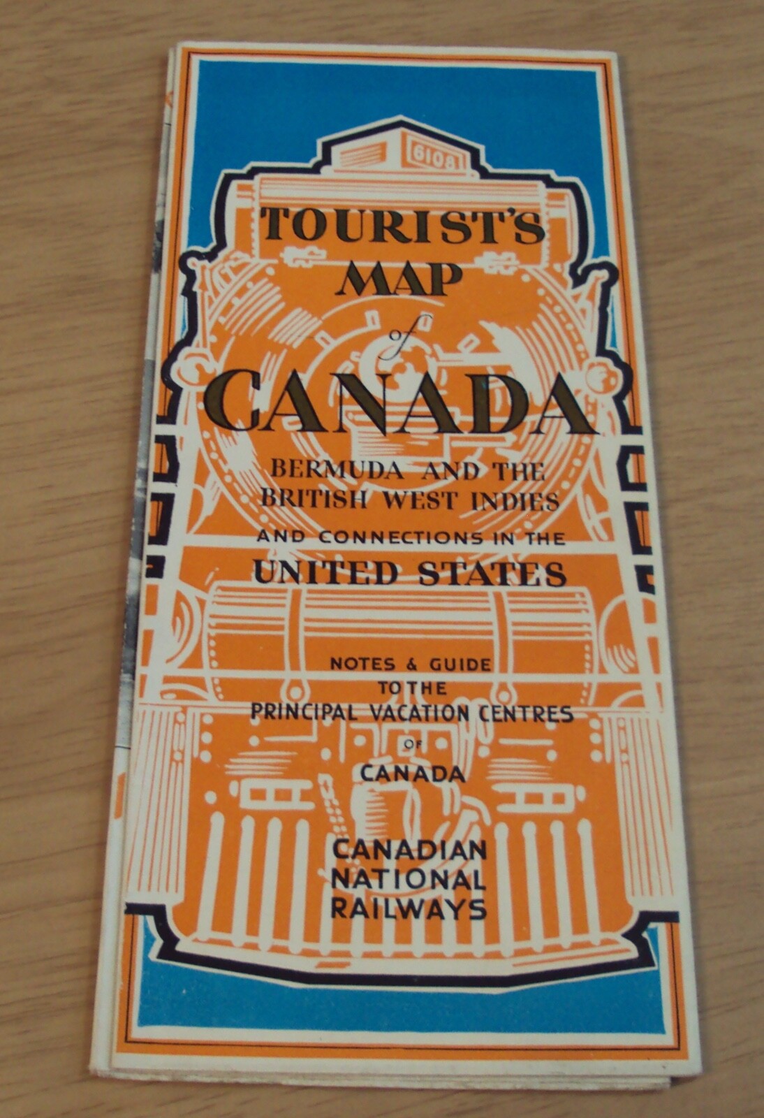 1931 ‘TOURIST’S MAP’ of CANADA~Canadian National RAILWAYS~West Indies/BERMUDA~