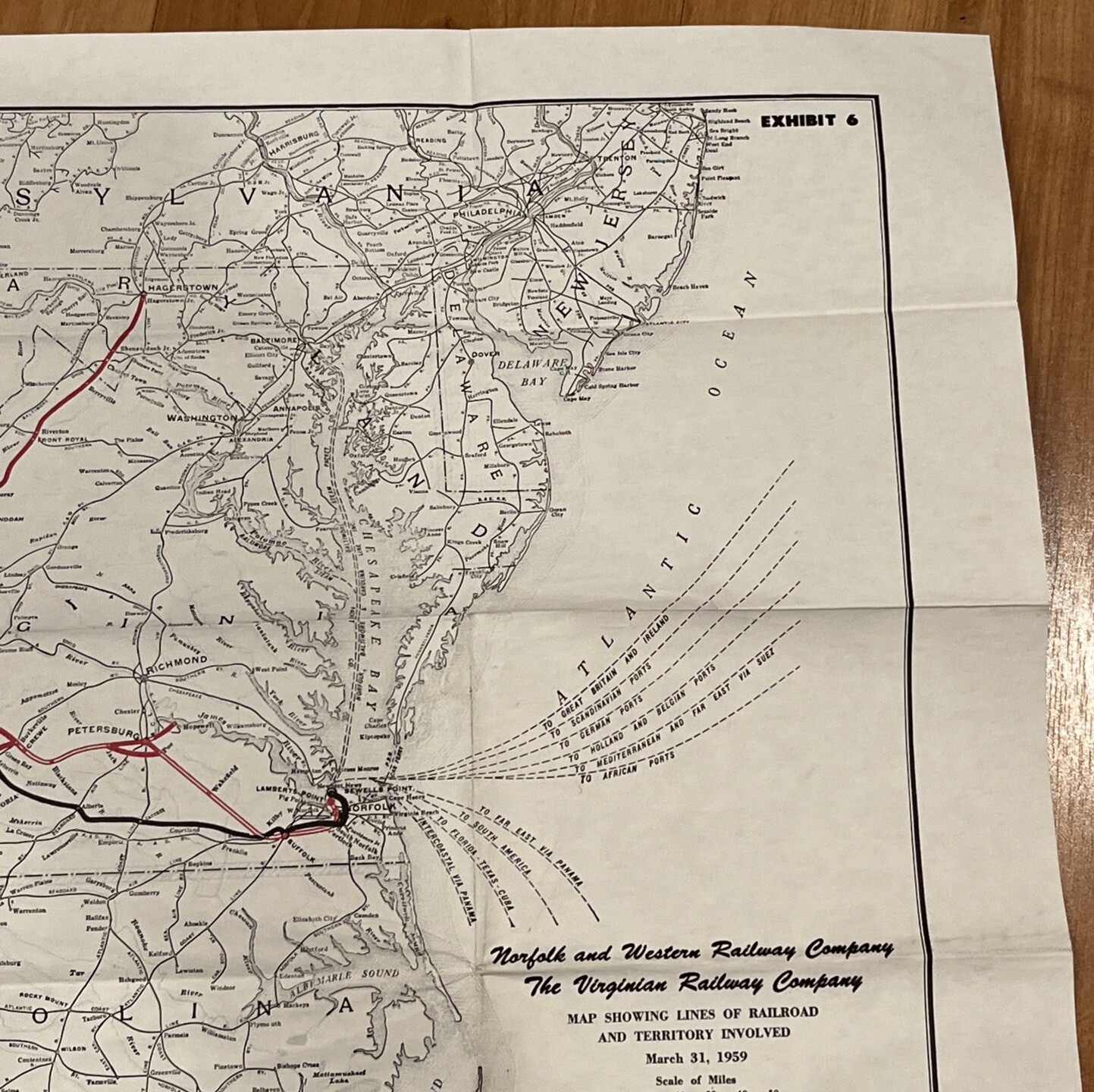 Norfolk & Western & VIRGINIAN RAILWAY Company Map